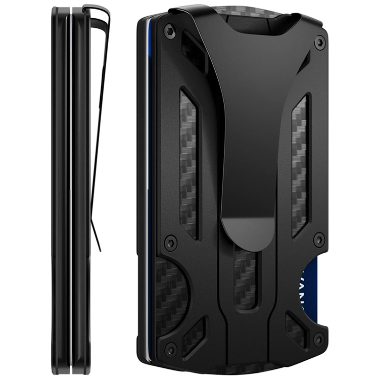 Slank Carbon Fiber RFID metal tegnebogsklips