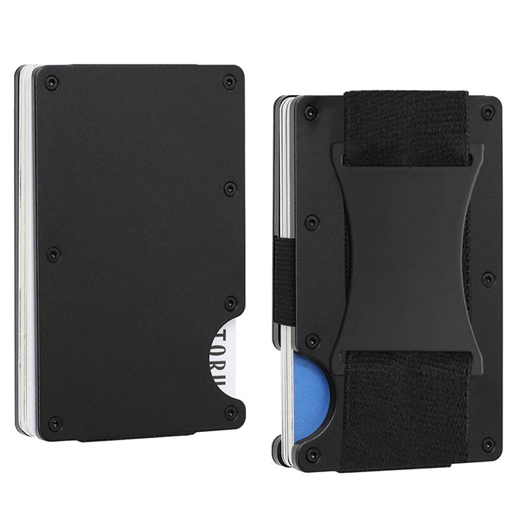 Portofel minimalist cu curea pentru card RFID