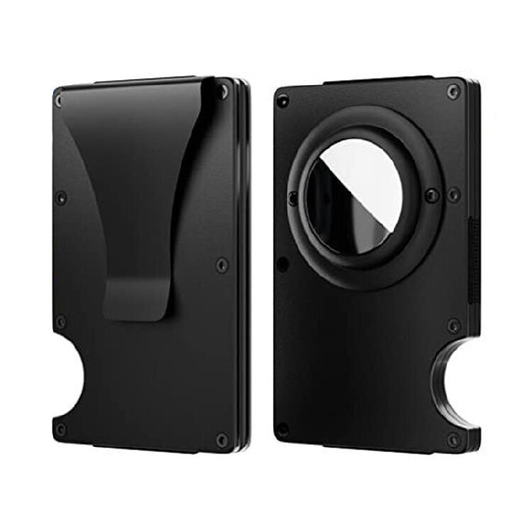 Portofel subțire din titan RFID cu clemă pentru numerar AirTag