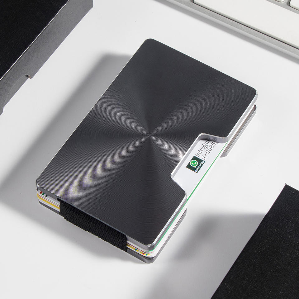 Portofel metalic pentru carduri de credit cu blocare RFID | Suport de card minimalist subțire