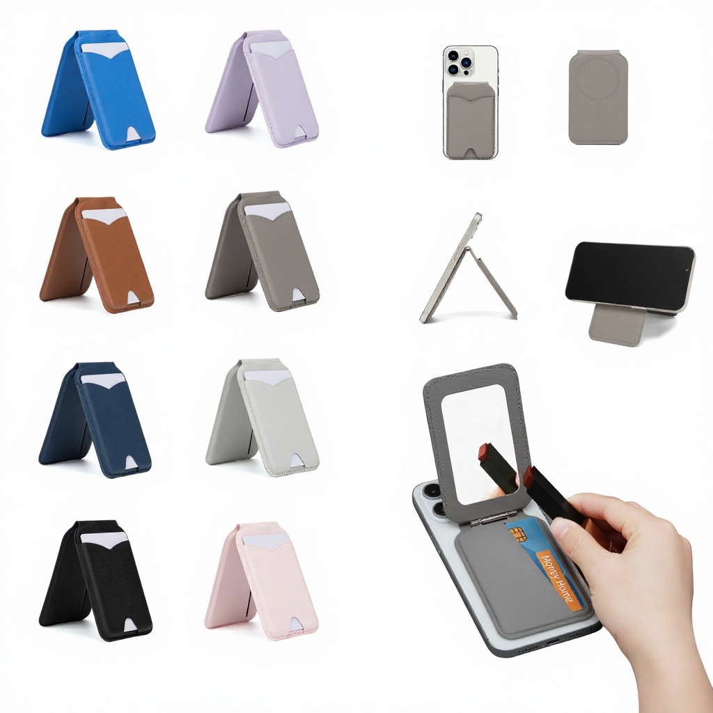 Japan Style PU l&aelig;der multi-farve kortholder tegnebog