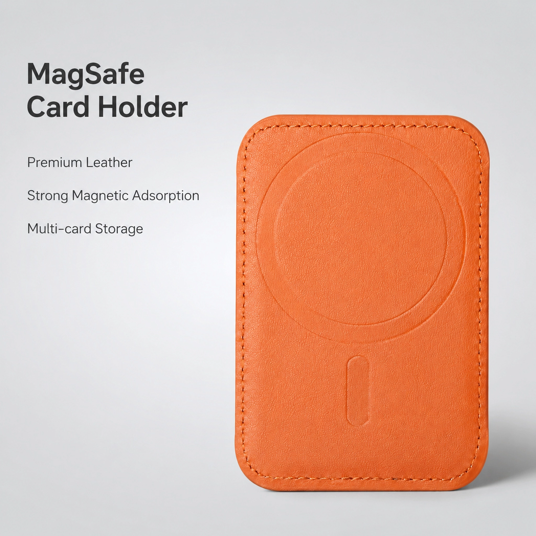 Suport card PU MagSafe Wallet cu 7 sloturi - Blocare RFID pentru